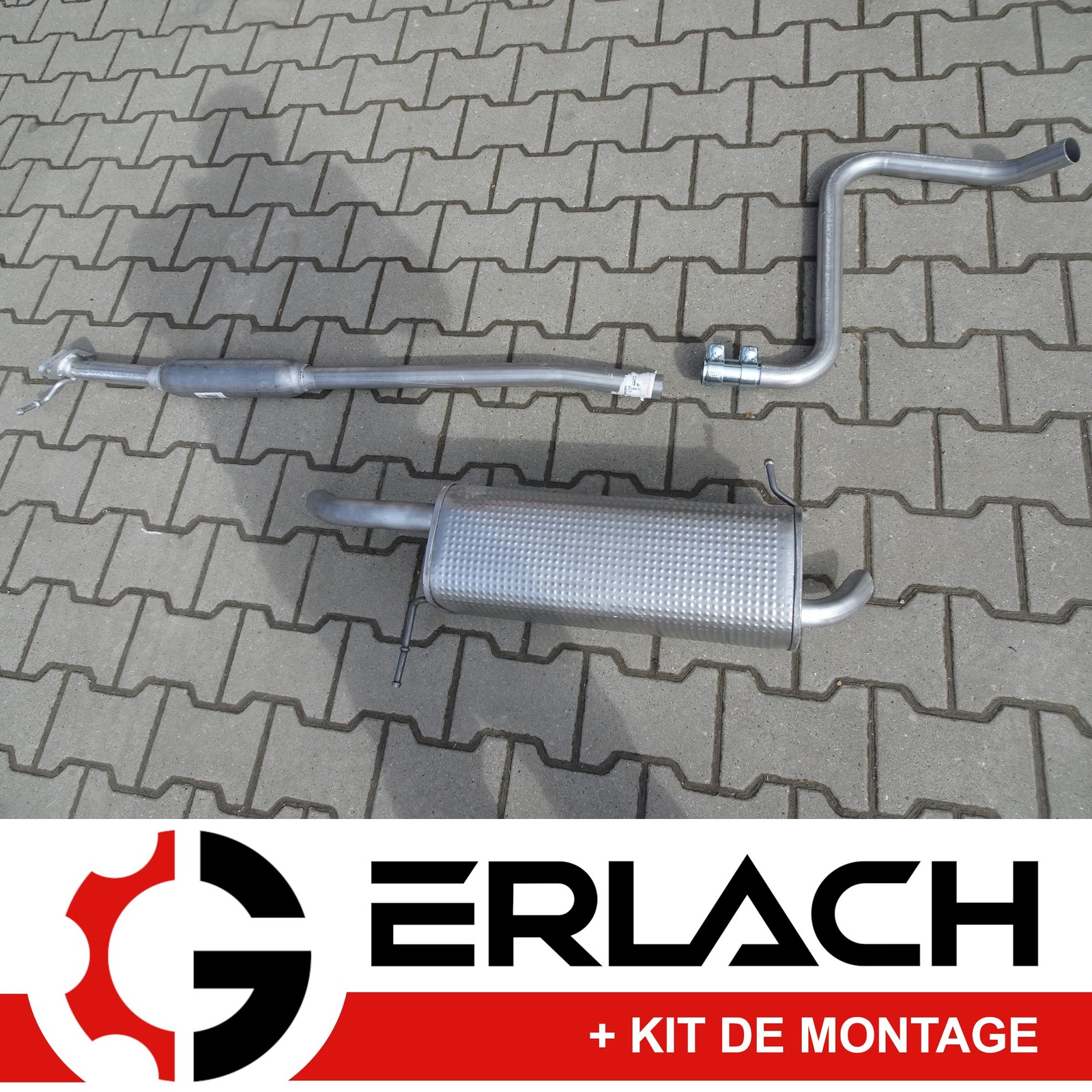 Échappement pour Ford Fiesta 1.2 1.4 16V de 2008 standard en acier aluminisé