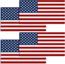 4 Pcs 5x3 Inch Reflective Waterproof Decals for Car Bumper, Motorcycle, Truck an