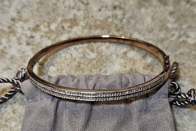 Macys Armreif Rosegold über Sterling Silber 925 Pave Diamant