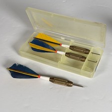 VTG Set of 3 Kwiz Steel Tip Darts Feather Flight Extra Heavy 44g Arrow - England