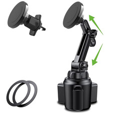 Cuxwill Magnetic Car Cup Holder Phone Mount For Magsafe 2 Pack Cell Phone Mount