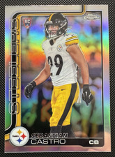 2025 Topps Chrome Sebastian Castro Refractor #370 RC Steelers