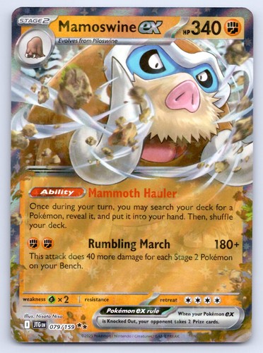 Mamoswine ex Journey Together JTG HOLO DOUBLE RARE 079/159 NM