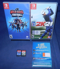 Switch   Wild Card Football  PGA Tour 2K21  VG  Rated E  Free Shipping