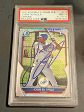 JOSUE DE PAULA signed auto 2024 1st Bowman Mojo Refractor Mega Box PSA Auto 10