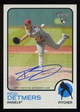 2022 Topps Heritage Baseball Reid Detmers #ROA-RD Rookie Real One Autograph