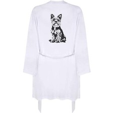 'Yorkshire Terrier Sitting' Adult Dressing Robe / Gown RO052382