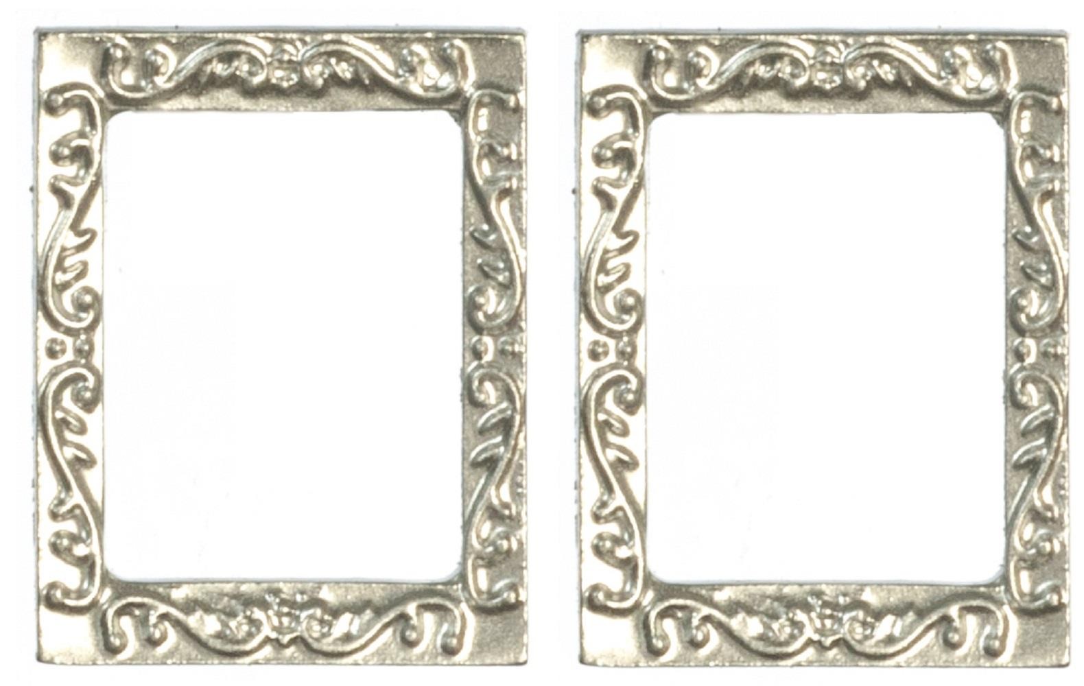 Dolls House Silver Empty Picture Frames Miniature Painting Accessory 1:12