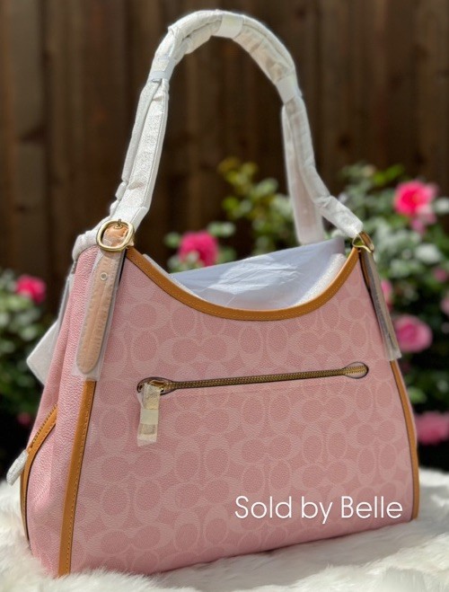 NWT Coach Erin Powder Pink Shoulder Bag In Signature Canvas With
