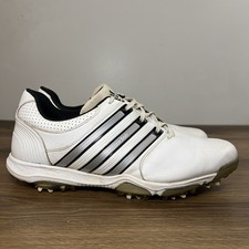 Adidas Tour 360 Men  s Size 11 White Soft Spiked Leather Golf Shoes Q47054