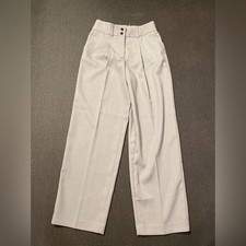 New NA-KD Wardrobe Hight Waist Pleated Gray Trousers Size EU 34 or Size 2