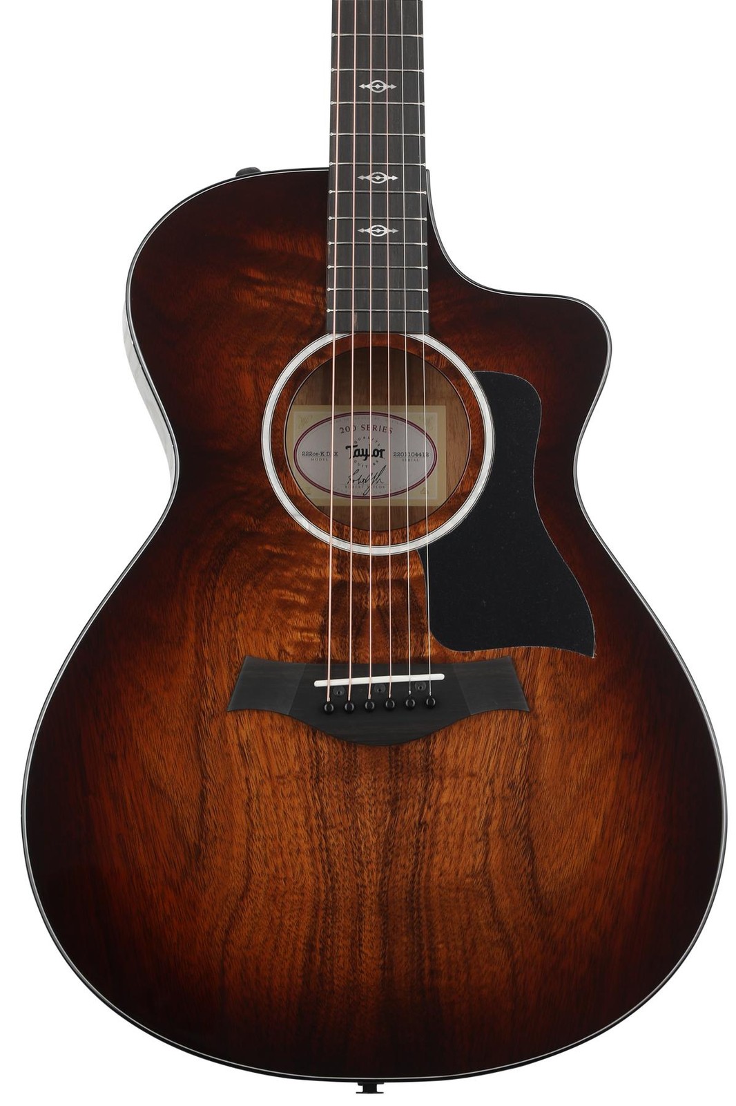 Акустическая и электрическая гитара Taylor 222ce-K DLX Grand Concert - Табак 329190₽