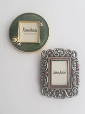 Jay Strongwater Neiman Marcus mini picture frame w/easel or clip pin lot of two
