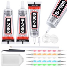 Clear Precision Tip Glue for Jewelry, Beads  Crafts - 3 PCS, 25 ML Adhesive Kit