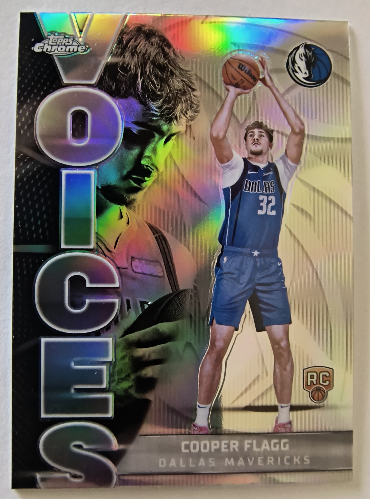2025 Topps Chrome Basketball Voices Refractor VS-6 Cooper Flagg Rookie Card