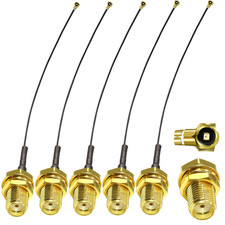 5Pcs 6Inch SMA Female to U.Fl/Ipx Extension Cable SMA Female Jack Bulkhead to IP
