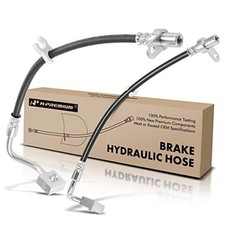 Front Driver and Passenger Brake Hydraulic Hose Compatible with Select Dodge