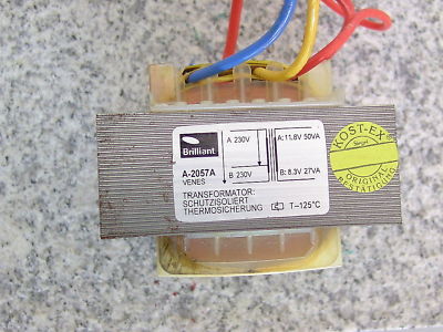 Briliant Transformator Trafo 230 V sec 11,8 V 8,3 V   T11/17