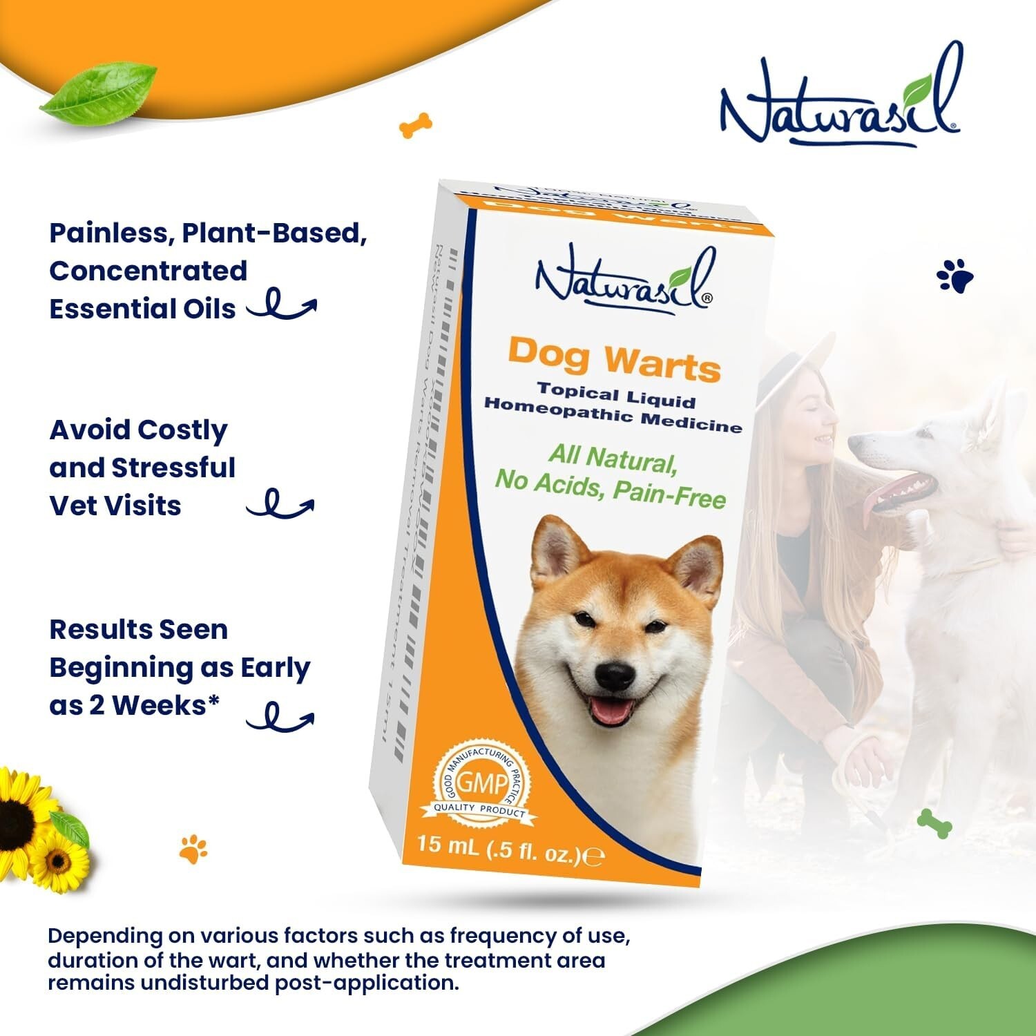 как выглядит Painless Natural Dog Wart Treatment - -Registered Oil with Applicator Brush фото