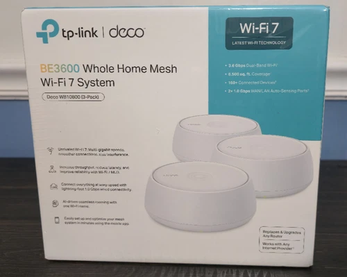 TP-Link WB10800 Dual-Band BE3600 Whole Home Mesh Wi-Fi 7 System 3-Pack