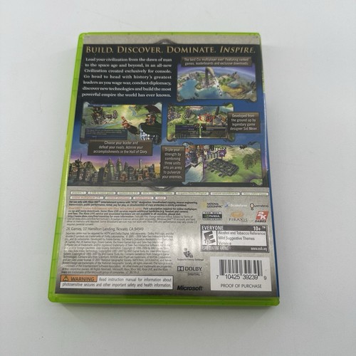 Sid Meier’s Civilization Revolution (Microsoft Xbox 360) No Manual Tested Plays - Picture 16 of 16