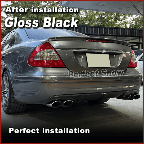 Difusor trasero negro brillante difusor faldón trasero alerón para Mercedes W211 E55AMG - Imagen 3 de 7