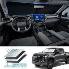 JJMY For Tundra 2022-2025 Car Windshield Sunshade Sun Visor Cover Heat UV Blocks