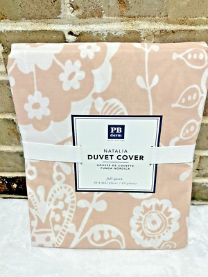 Pottery Barn (PB Dorm) Natalia Duvet Cover  Full Queen Size Blush Pink NEW