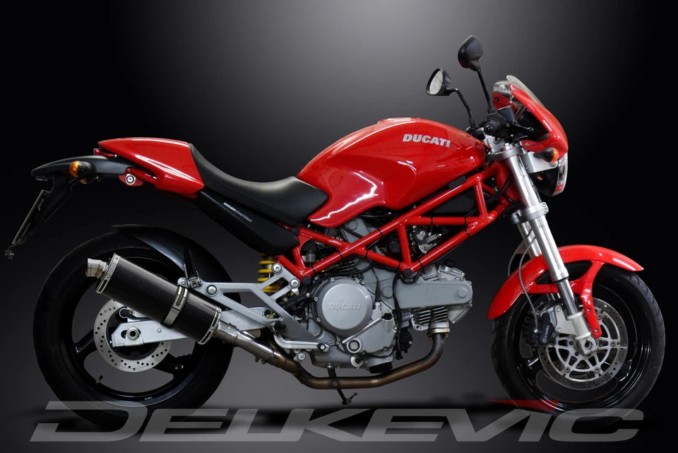 Комплект овального углеродного глушителя выхлопной системы Ducati Monster 620 2002-06 Delkevic Slip On 14 дюймов - Изображение 4 из 4
