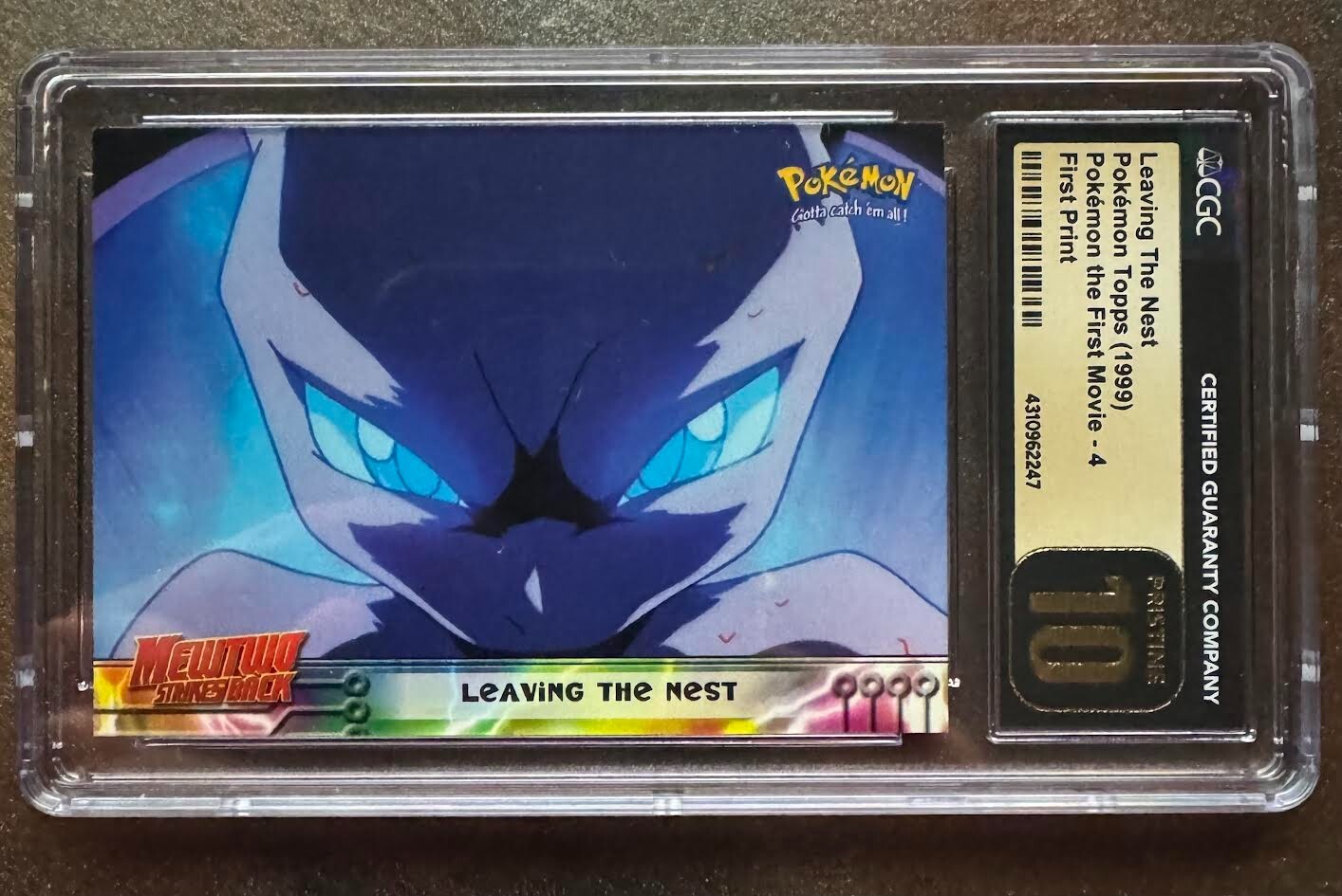 CGC 10 GEM MINT 1999 Topps Pokemon First Movie Leaving Nest Card 4  