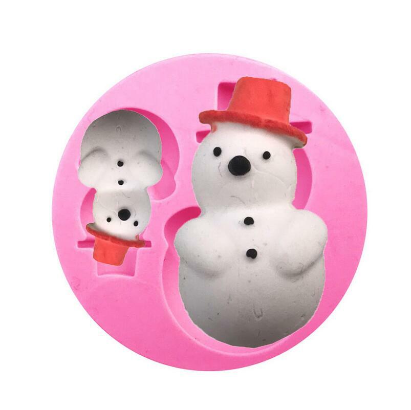 3D-Weihnachts-Kuchenform Aus Silikon – In Baum & Schneemann Form, Hitzebeständig Bis 230°C, Pink