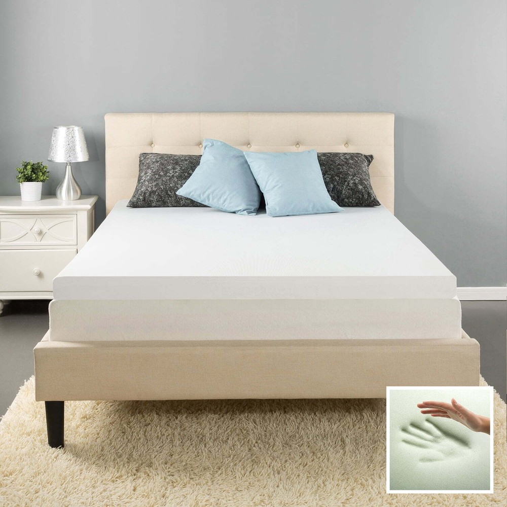 + Charcoal Airflow Visco Elastic Memory Foam Topper, Queen
