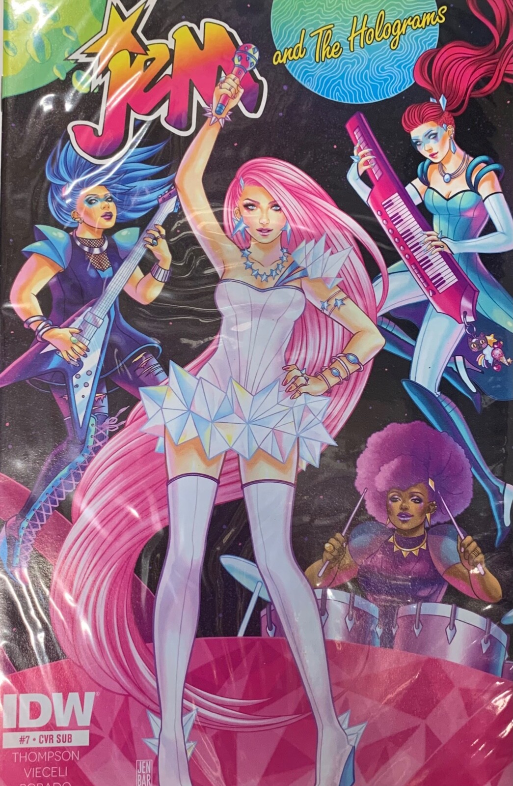 Jem And The Holograms #7 SUB CVR - 1st EVER JEN BARTEL COMIC ARTWORK ...
