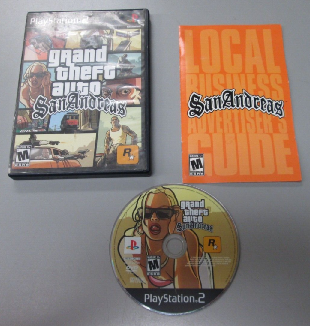 Grand Theft Auto GTA: San Andreas Sony PlayStation 2 Complete manual Ver 1  Ps2