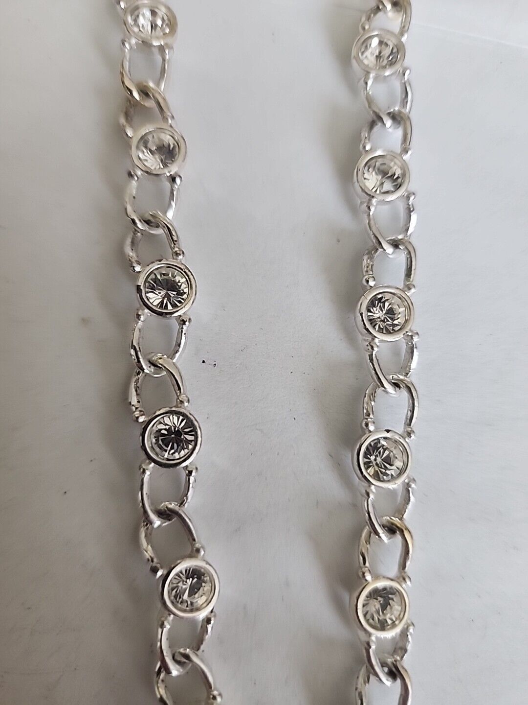 Swarovski Brand crystal necklace Signed Silver Cl… - image 11