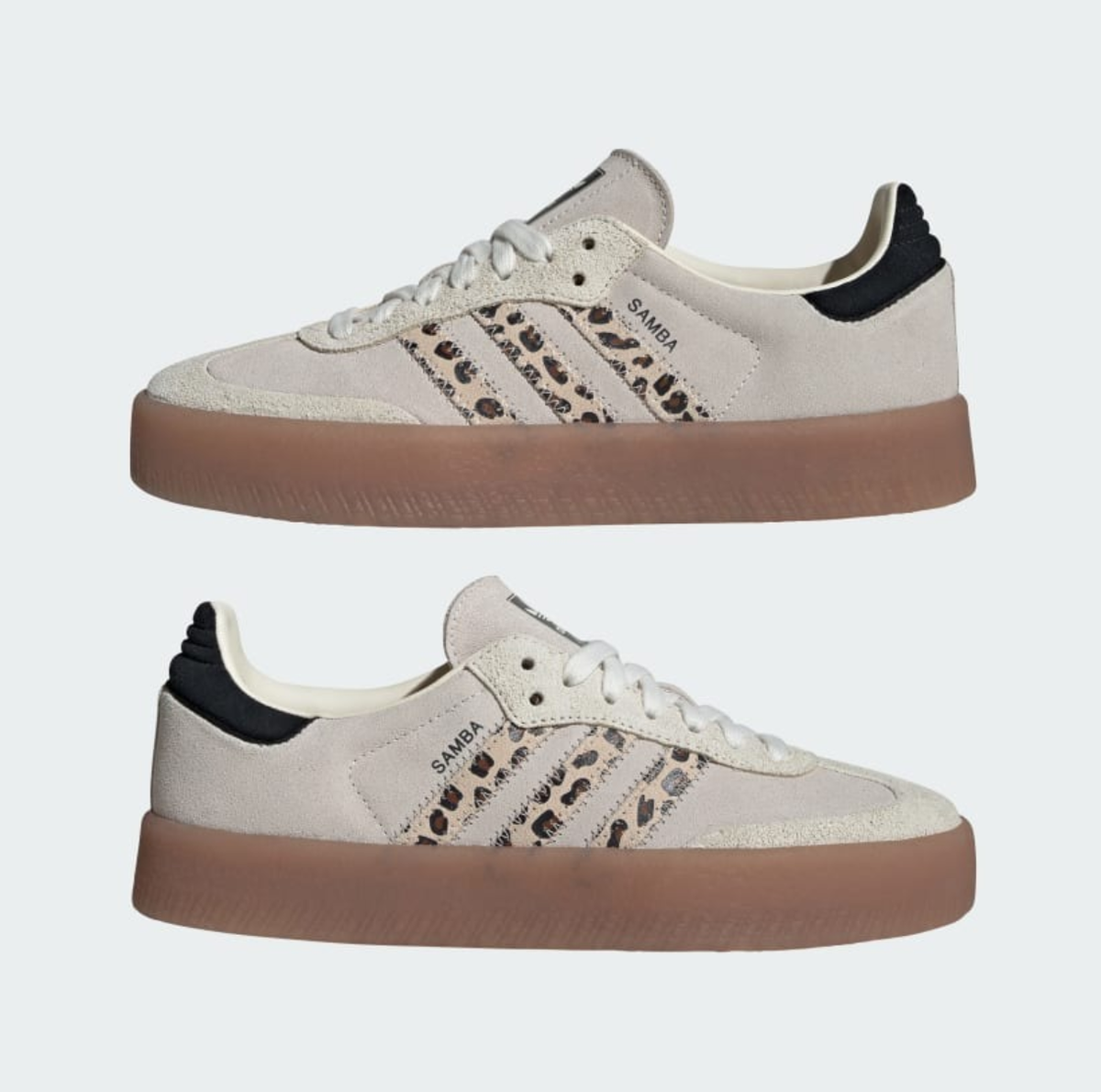 NEW ADIDAS Women's Samba Sambae Cream Leopard Shoes JI4226 NEW ADIDAS Women's Samba Sambae Cream Leopard Shoes JI4226
