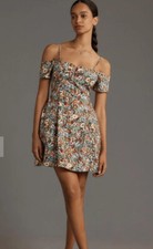 Anthropologie Maeve Mini Dress Floral Coquette Bow M / UK 10 - NEW