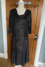 Black Velour Sparkle Dress by Cotton Traders Size 14 NWT *SALE*