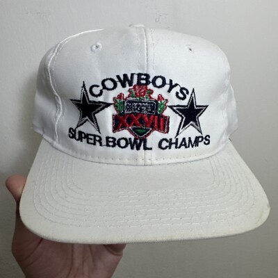 VINTAGE Dallas Cowboys Hat Cap Snapback Mens Black NFL Youngan Super Bowl Champs