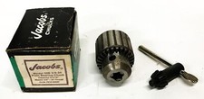 Jacobs 3/8-24 Plain Bearing Chuck and Key 30B-3/8-24 NOS