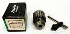 Jacobs 3/8-24 Plain Bearing Chuck and Key 30B-3/8-24 NOS