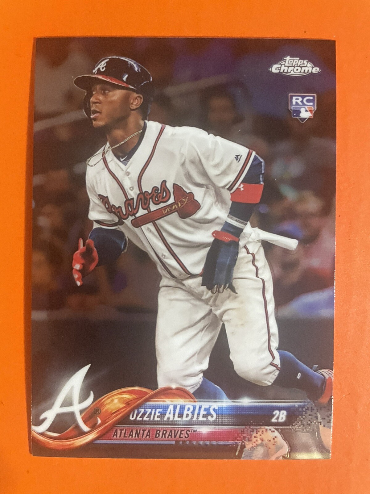 2018 Topps Chrome Ozzie Albies Rookie #72 RC Atlanta Braves