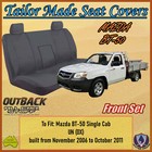 <!--F#f_0-->Canvas Seat Covers for Mazda BT50 (BT-50) Single Cab UN (DX): 11/2006 to 10/2011<!--F/-->