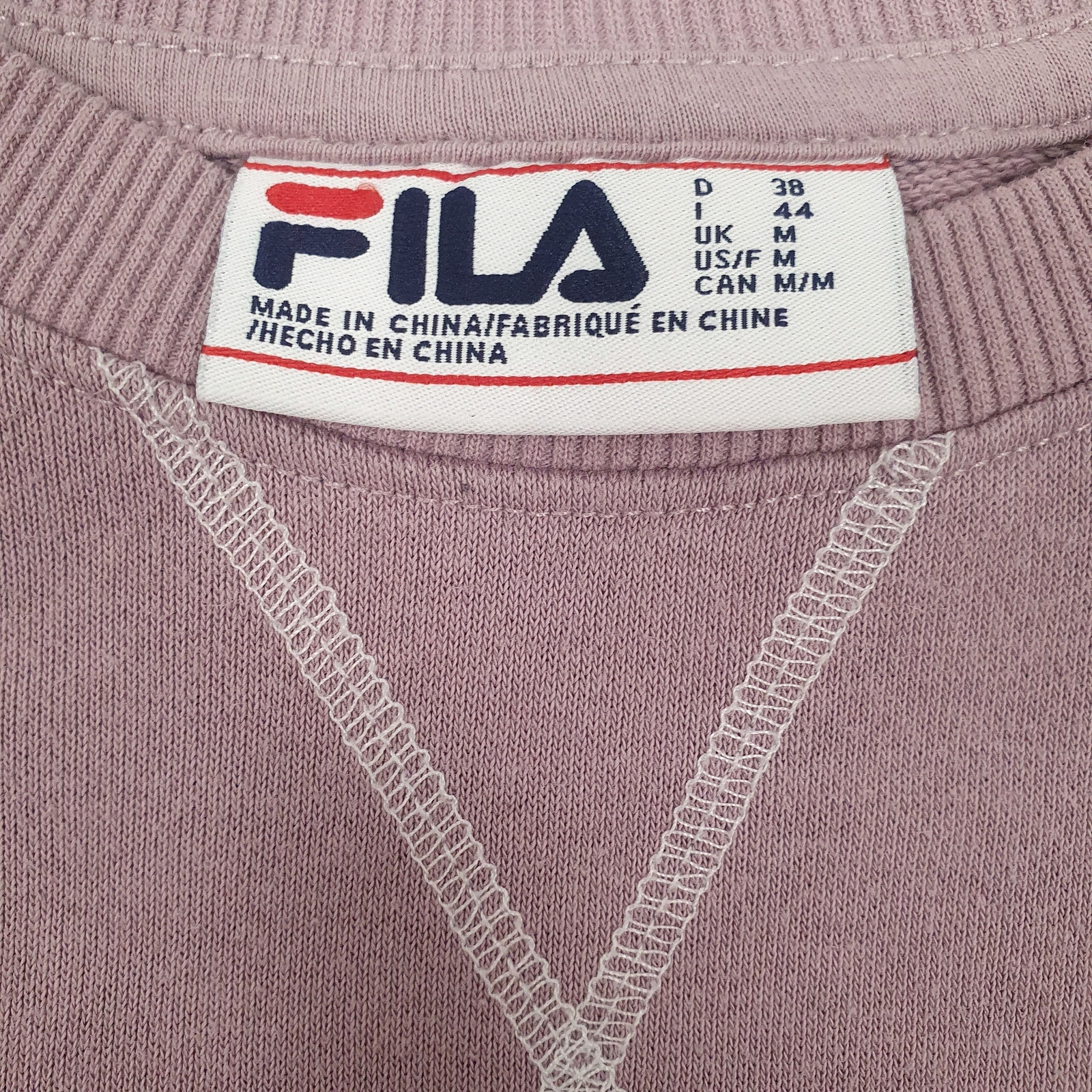 FILA Crewneck Cotton Blend Jumper Sweatshirt Womens M image 2