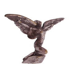 Rare Antique Winged Womangoddess Icarus-style Bronze Car Mascothood Ornament Rare Antique Winged Womangoddess Icarus-style Bronze Car Mascothood Ornament