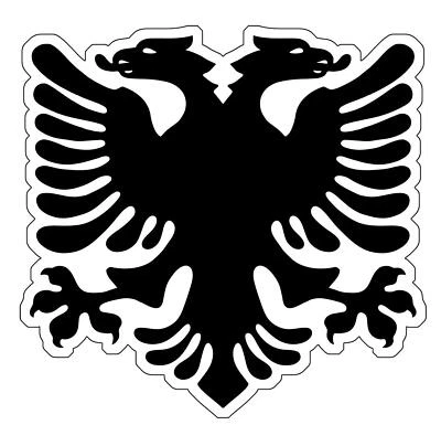 POPART Albanian Eagle Flag Sticker Decal