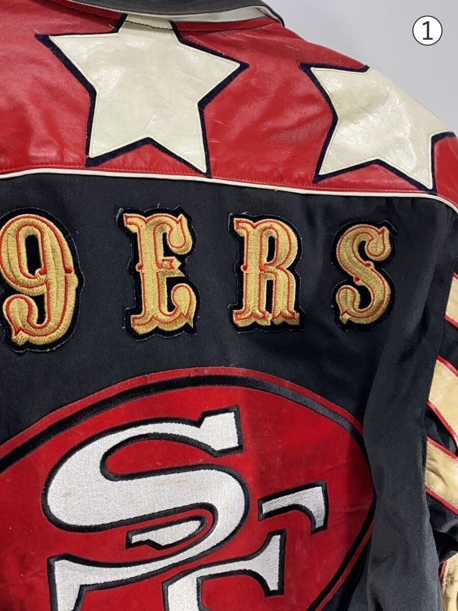 JEFF HAMILTON Stadium Jacket L Cotton RED 277 FOR 90s SAN JEFF HAMILTON Stadium Jacket L Cotton RED 277 FOR 90s SAN