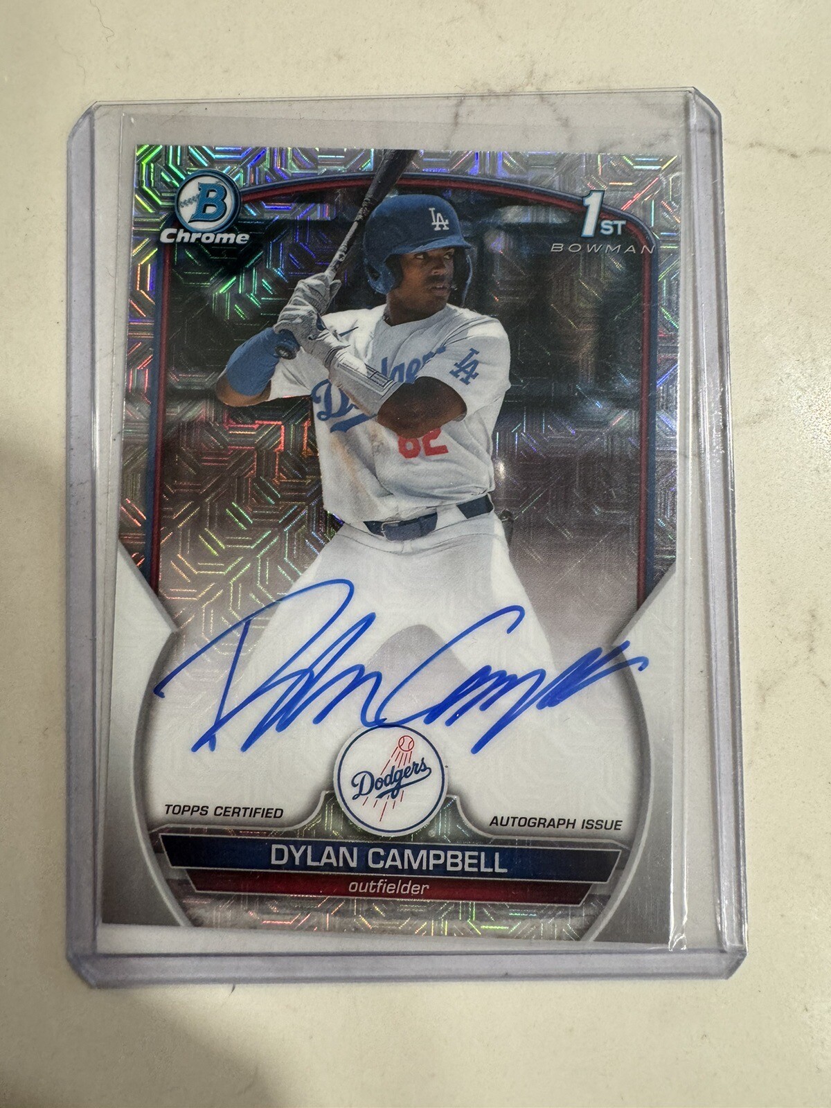 2023 Bowman Draft DYLAN CAMPBELL RC 1st Chrome Auto Mojo Refractor /150