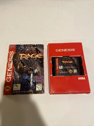 Sega Genesis Primal Rage No Manual Tested