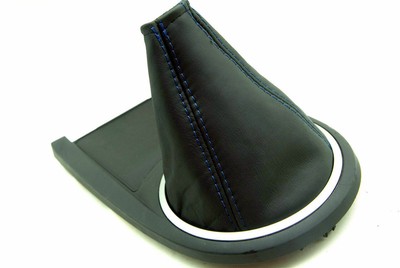 For 03-08 Hyundai Tiburon Manual Faux Leather Shift Boot Blue stitch